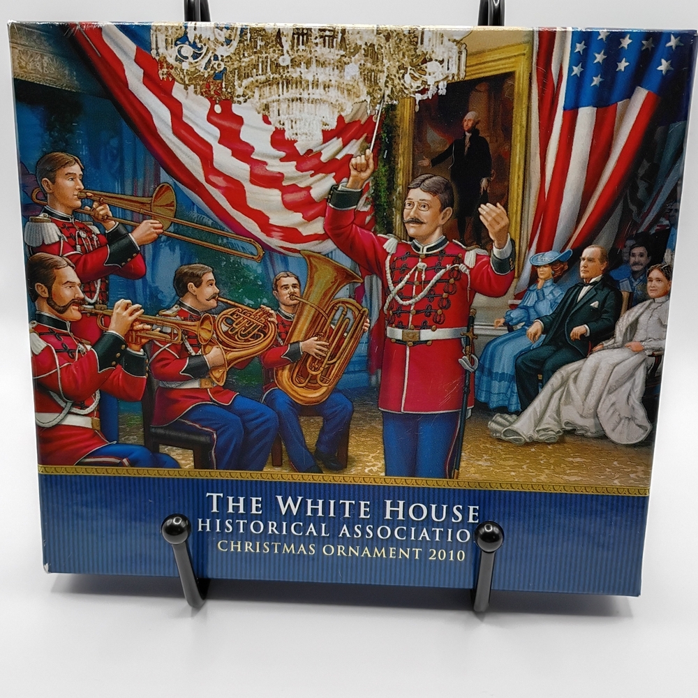 Christmas Ornament White House Histo Assoc 2010 Pres McKinley Marines Music